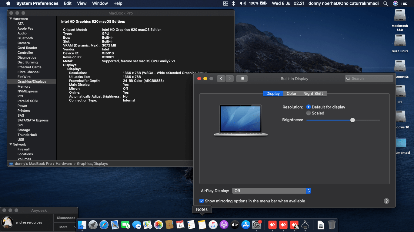 Lenovo Thinkpad X270 [KabyLake   Intel HD 620] 9